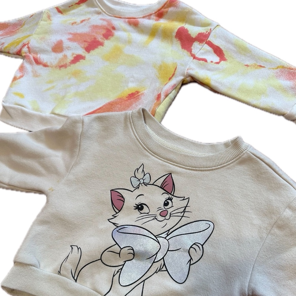 baby GAP Lot of Two Girl Sweaters 18-24 Months Disney’s Marie Aristocats